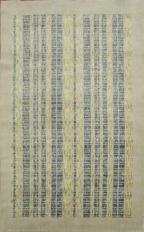 Navy and Grey Striped Rug for Contemporary Living Spaces 5x8