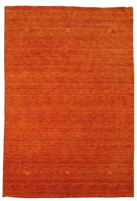 Orange Wool Gabbeh Handmade Area Rug 6x9