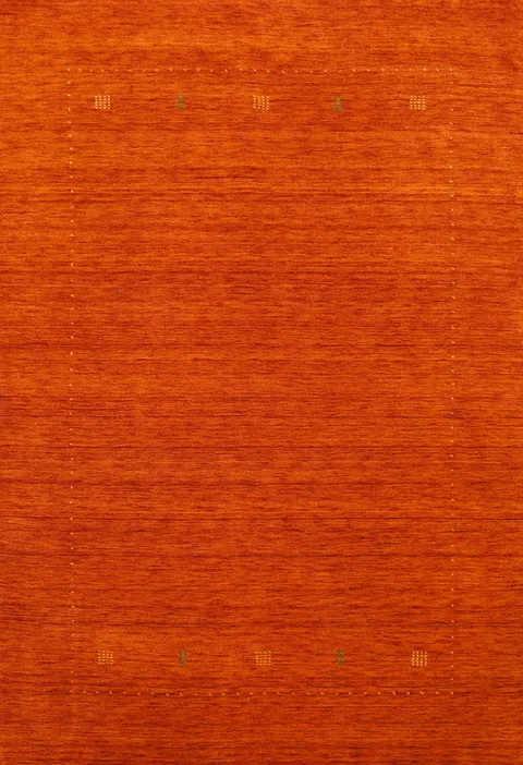 Orange Wool Gabbeh Handmade Area Rug 6x8