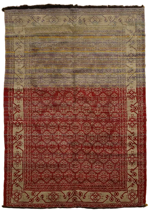 Traditional Red and Beige Rug for a Timeless Elegant Touch 5x7