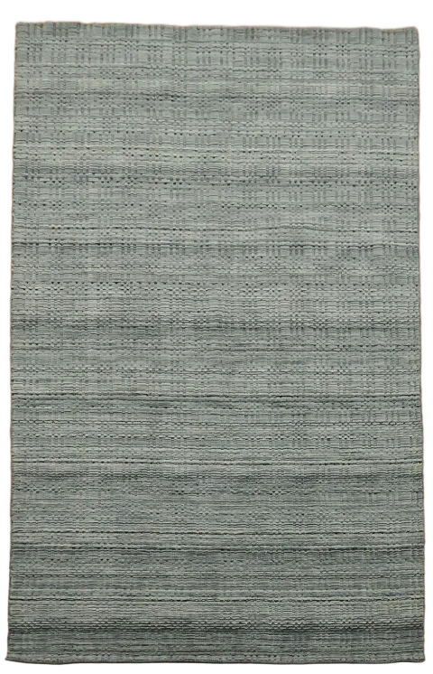 Modern Blue Rug with Subtle Stripes for Any Decor Style 5'x8'