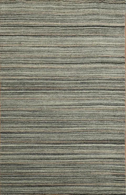 Contemporary Gray Striped Rug for Minimalist Interiors 5x8