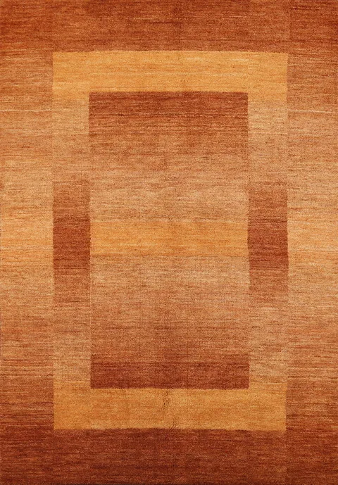 Contemporary Gabbeh Wool Area Rug 4x6
