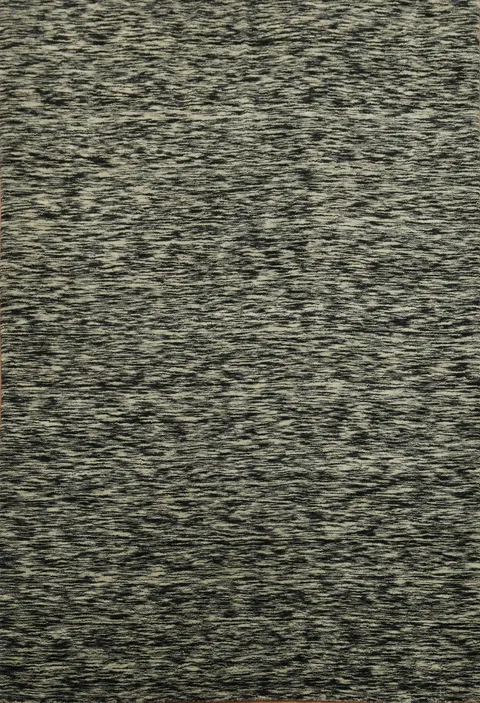 Elegant Black and Grey Textured Rug for Modern Living Spaces 6x8