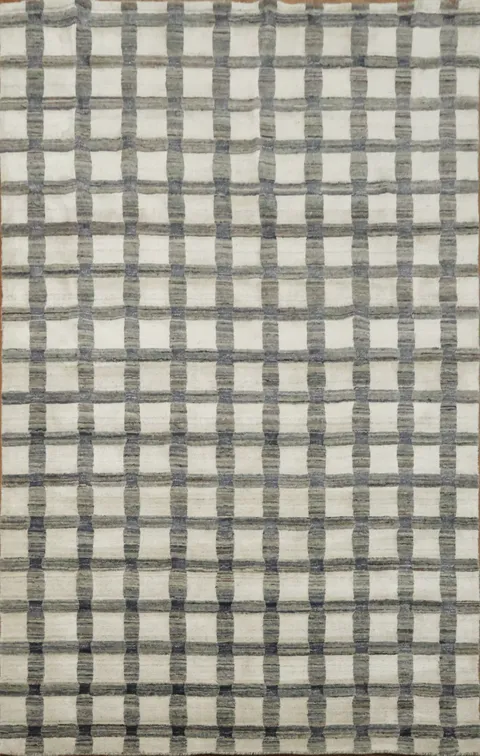 Checkered Gabbeh Handmade Area Rug 5x8
