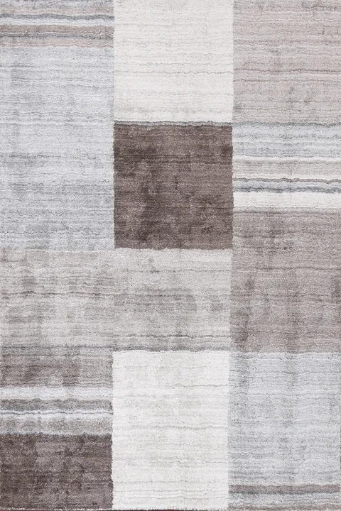 Checkered Gabbeh Wool Area Rug 5x7
