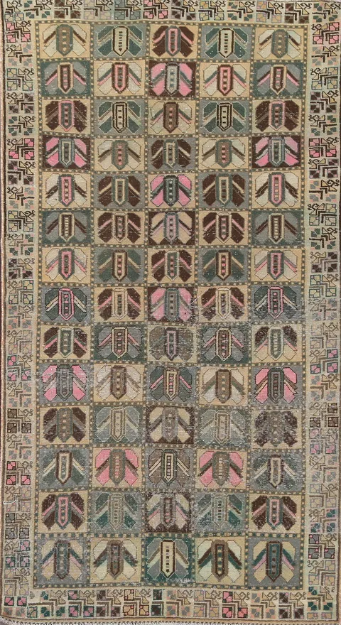 All-Over Bakhtiari Persian Area Rug 5x9
