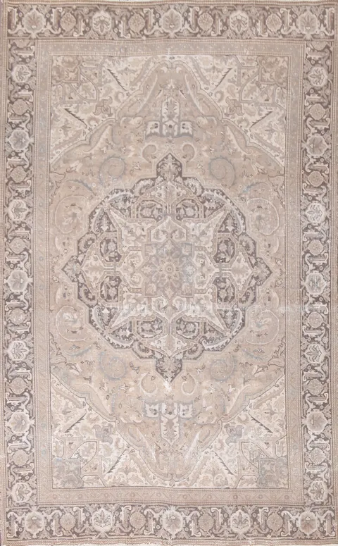 Geometric Heriz Persian Area Rug 6x9