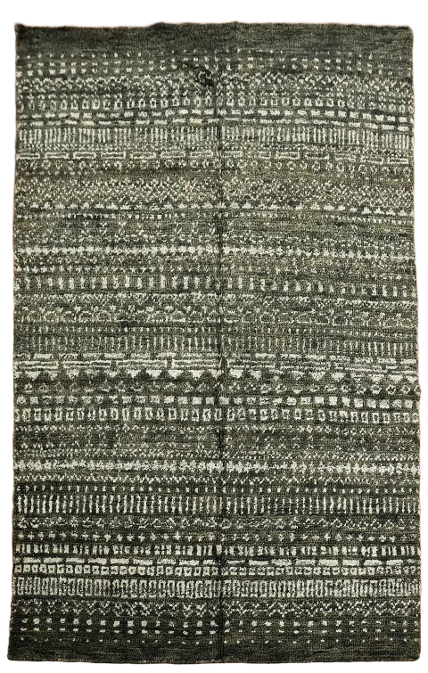 Traditional tribal-inspired rug with rich natural hues 5x8 ft