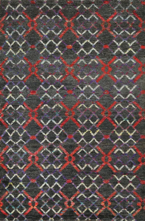 Trellis Moroccan Handmade Area Rug 6x9