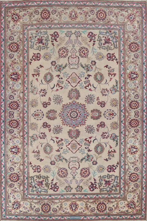 Vintage Wool Kashan Persian Area Rug 8x11