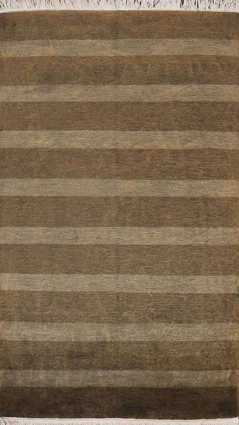 Vegetable Dye Nepalese Contemporary Area Rug 4x7
