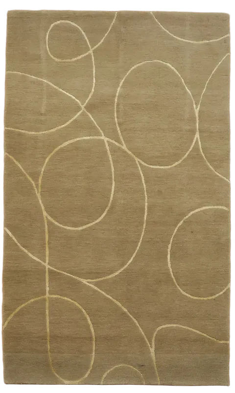 Vegetable Dye Nepalese Contemporary Wool Rug 3x5