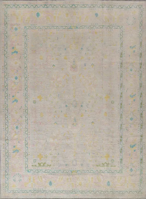 Vegetable Dye Oushak Turkish Area Rug 8x10