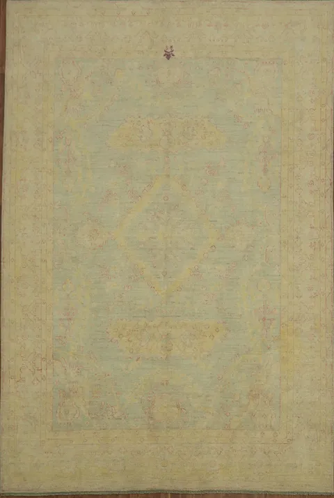 Vegetable Dye Pastel-Toned Oushak Turkish Large Rug 9x12