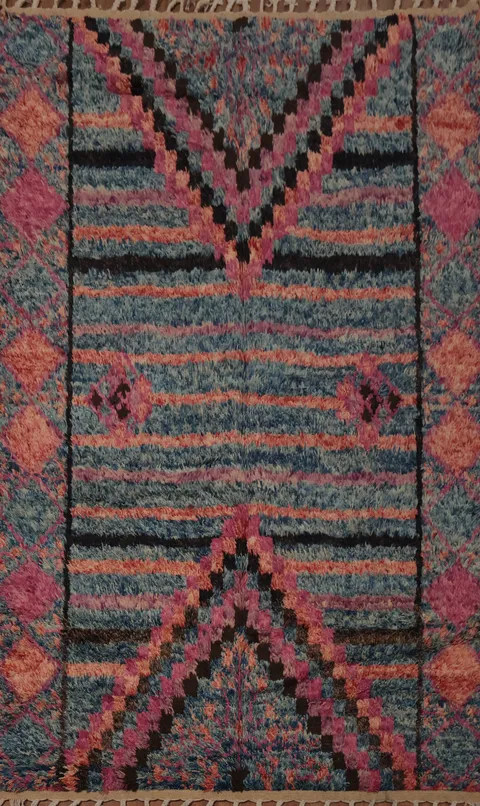 Wool Moroccan Handmade Area Rug 6x10