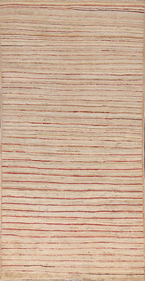 All-Over Gabbeh Kashkoli Wool Handmade Rug 3x6