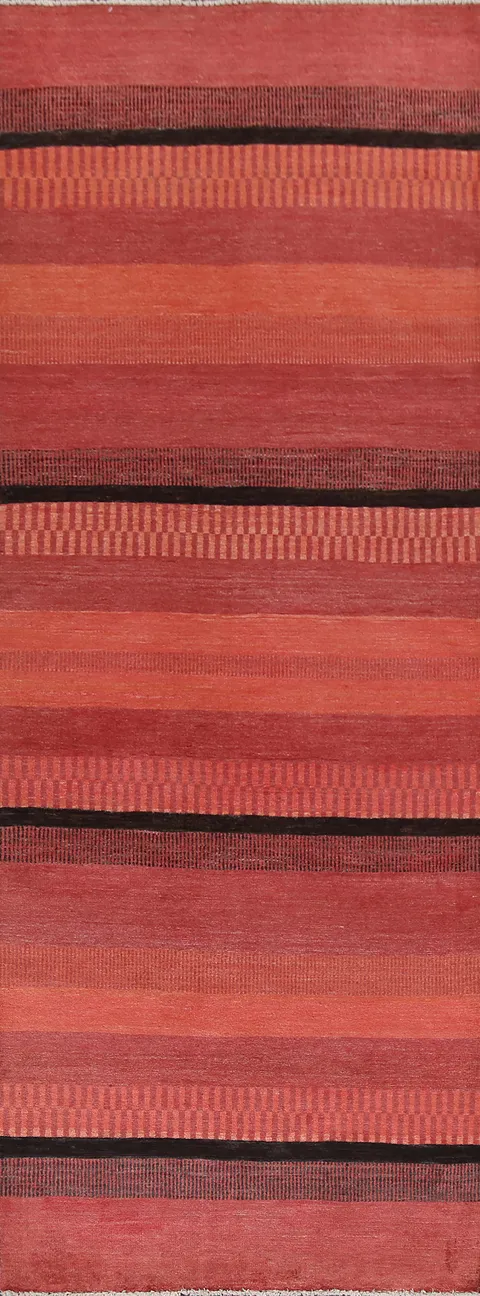 Handmade Gabbeh Kashkoli Wool Runner Rug 3x10