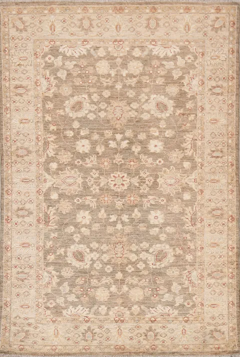 Vegetable Dye Handmade Chobi Peshawar Wool Rug 3x5