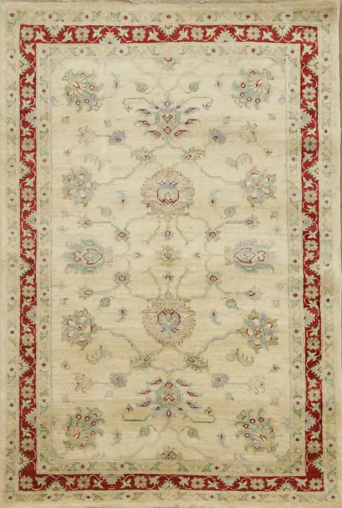 Vegetable Dye Chobi Peshawar Wool Handmade Rug 3x5