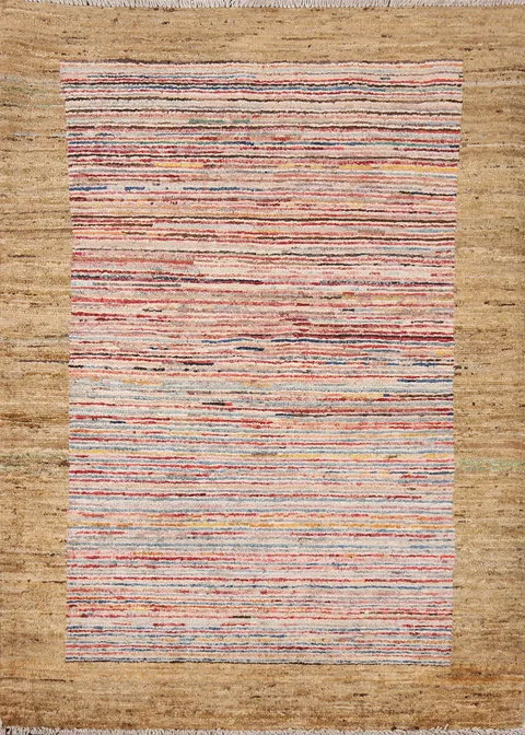 Wool Gabbeh Kashkoli Handmade Rug 3x4