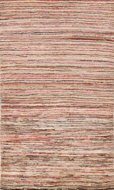 Contemporary Gabbeh Kashkoli Handmade Wool Rug 2x4