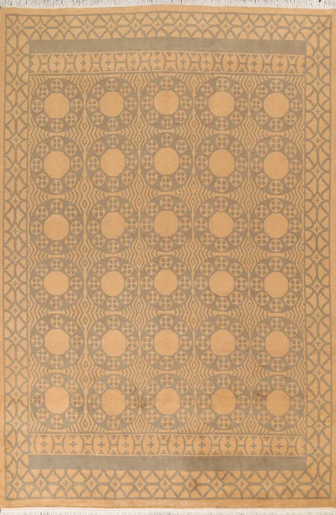Vegetable Dye Nepalese Wool Area Rug 9x11
