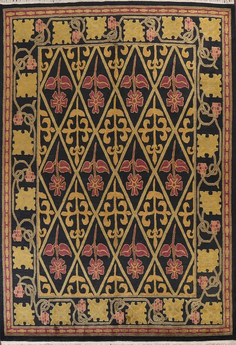 Vegetable Dye Nepalese Handmade Area Rug 9x12