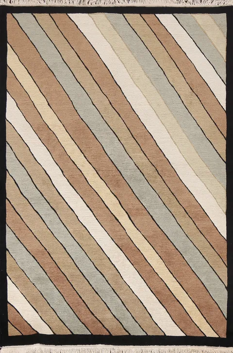 Vegetable Dye Nepalese Handmade Area Rug 5x7
