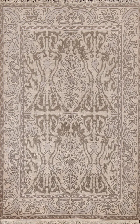 Vegetable Dye Nepalese Oriental Area Rug 6x9