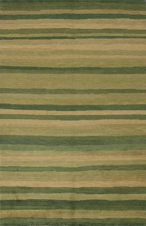 Vegetable Dye Nepalese Modern Area Rug 5x8