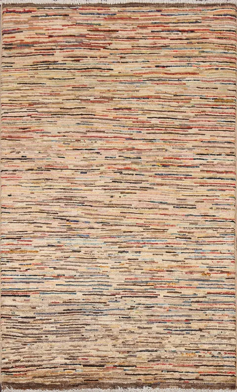 Wool Gabbeh Kashkoli Handmade Rug 3x4