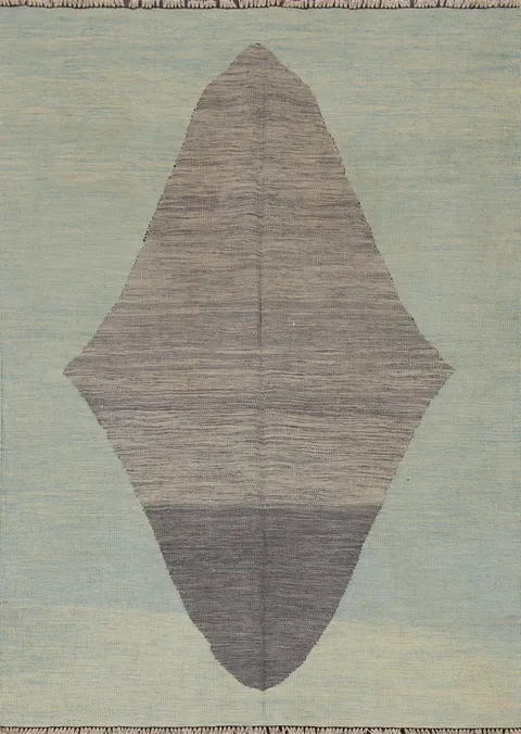 Natural Dye Wool Kilim Oriental Area Rug 5x7