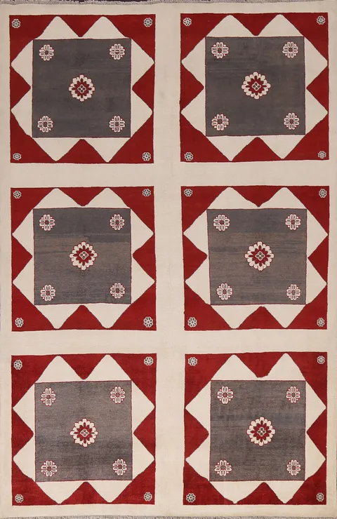 Geometric Gabbeh Persian Area Rug 7x9