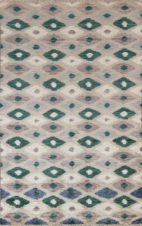 Handmade Gabbeh Kashkoli Wool Area Rug 4x6