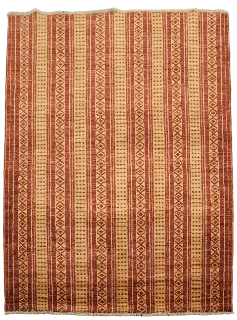Striped Gabbeh Kashkoli Oriental Area Rug 5x7