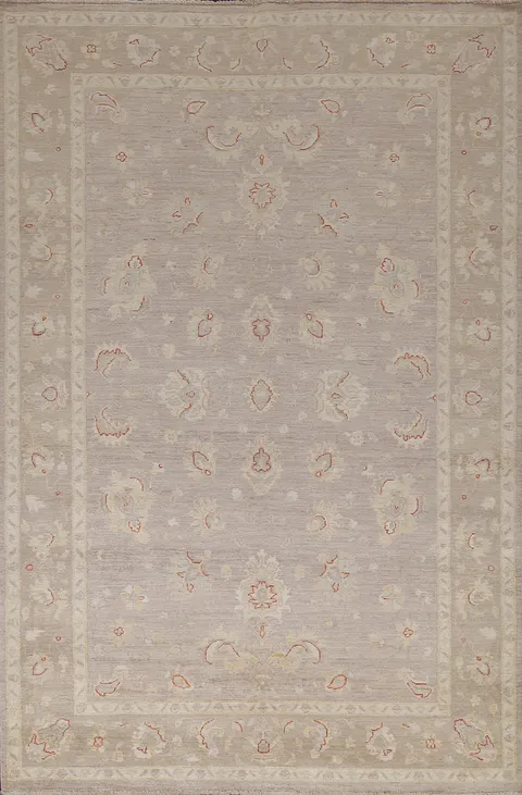 Vegetable Dye Chobi Peshawar Oriental Area Rug 6x9