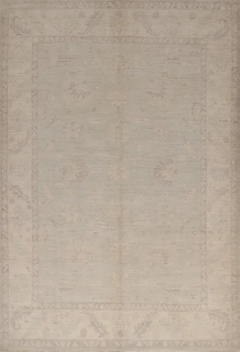 Vegetable Dye Oushak Turkish Area Rug 7x9