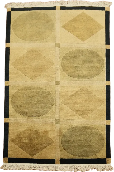 Vegetable Dye Nepalese Wool Area Rug 4x6