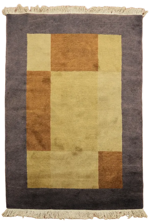 Vegetable Dye Nepalese Oriental Area Rug 4x6