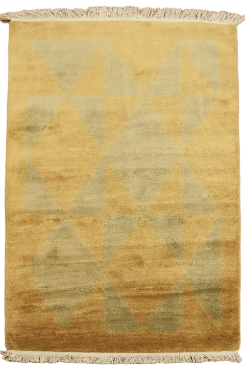 Vegetable Dye Abstract Nepalese Wool Area Rug 4x6