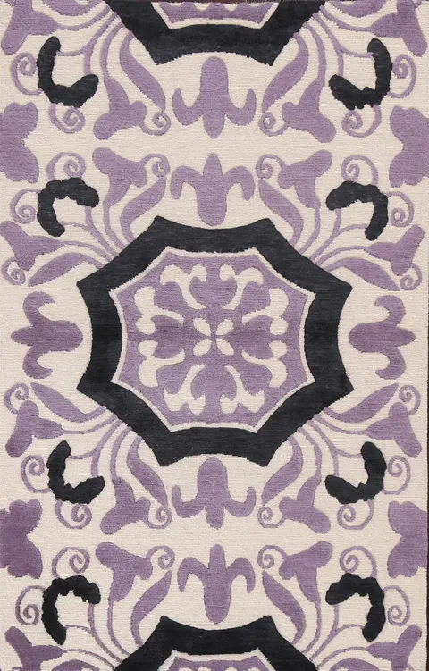 Vegetable Dye Nepalese Handmade Wool Rug 3x5