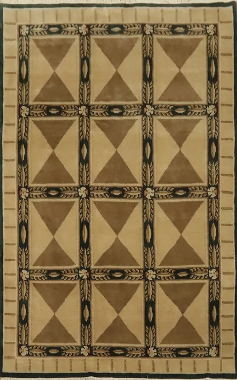 Vegetable Dye Nepalese Oriental Area Rug 6x9