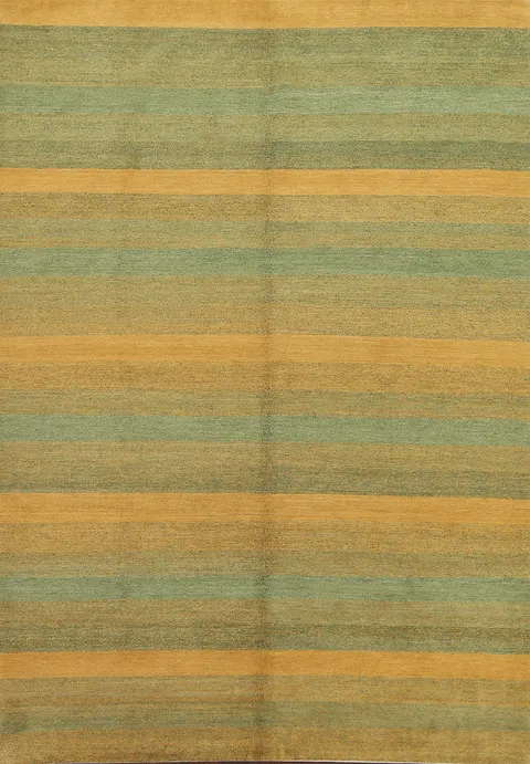 Vegetable Dye Nepalese Striped Area Rug 6x9