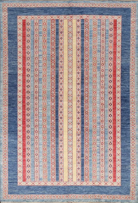 Vegetable Dye Moharramat Wool Area Rug 5x8