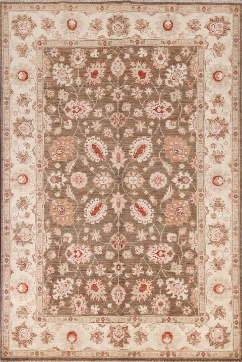 Vegetable Dye Chobi Peshawar Wool Handmade Rug 5x7