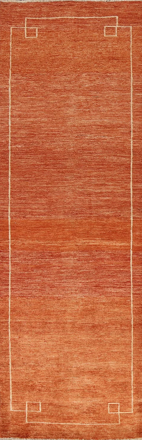 Wool Gabbeh Kashkoli Oriental Runner Rug 2x9