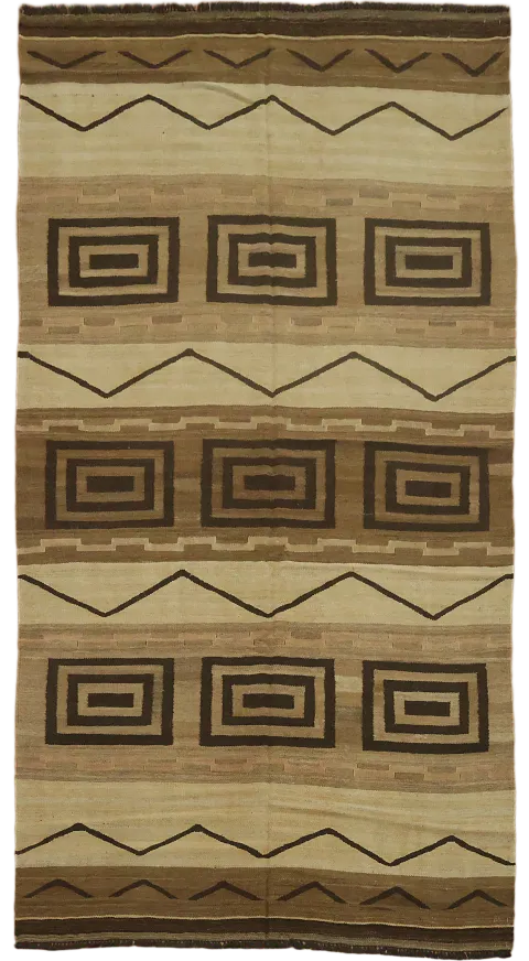 Earthy Tones Geometric Rug for Contemporary Spaces 5x10