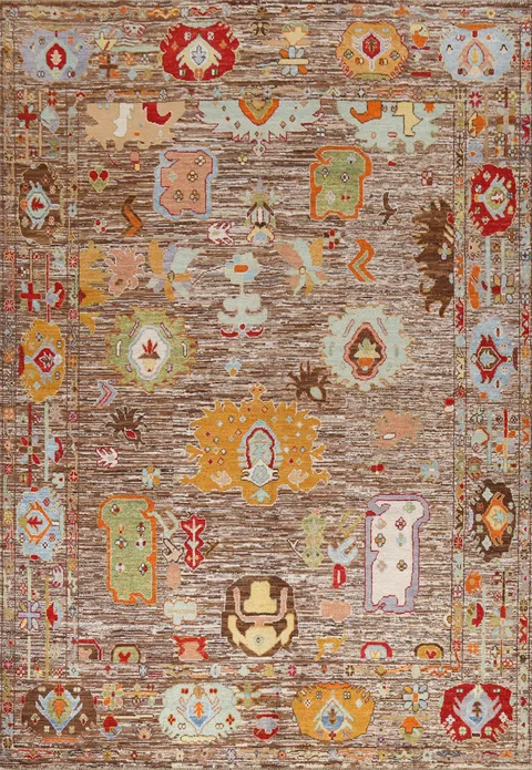 Vegetable Dye Ziegler Wool Area Rug 8x10