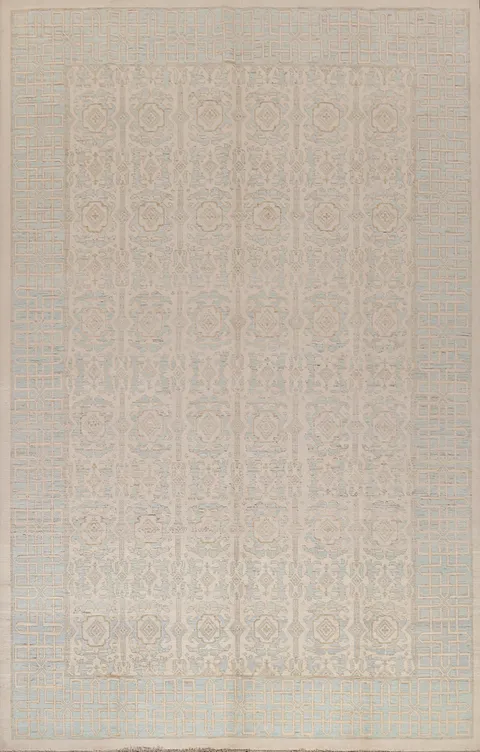 Vegetable Dye Muted Khotan Wool Area Rug 9x12